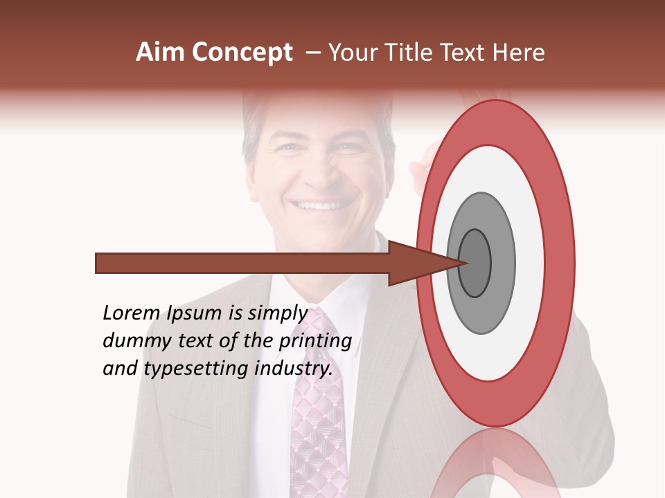 Suit Accountant Smiling PowerPoint Template