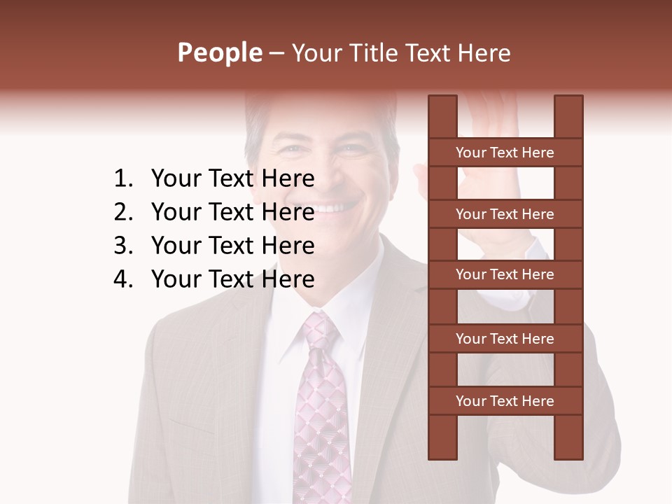 Suit Accountant Smiling PowerPoint Template