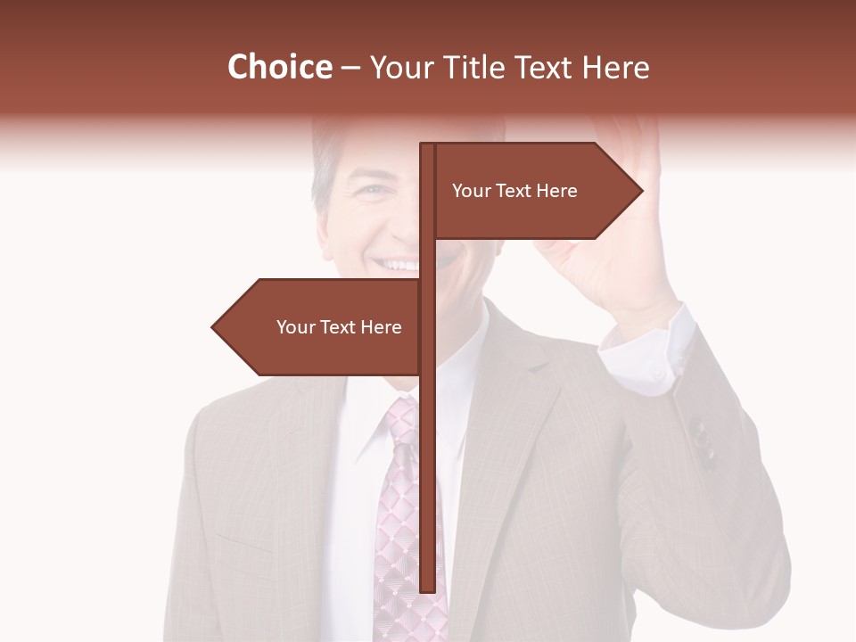 Suit Accountant Smiling PowerPoint Template