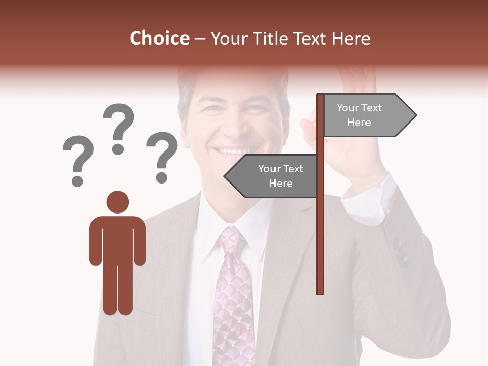 Suit Accountant Smiling PowerPoint Template