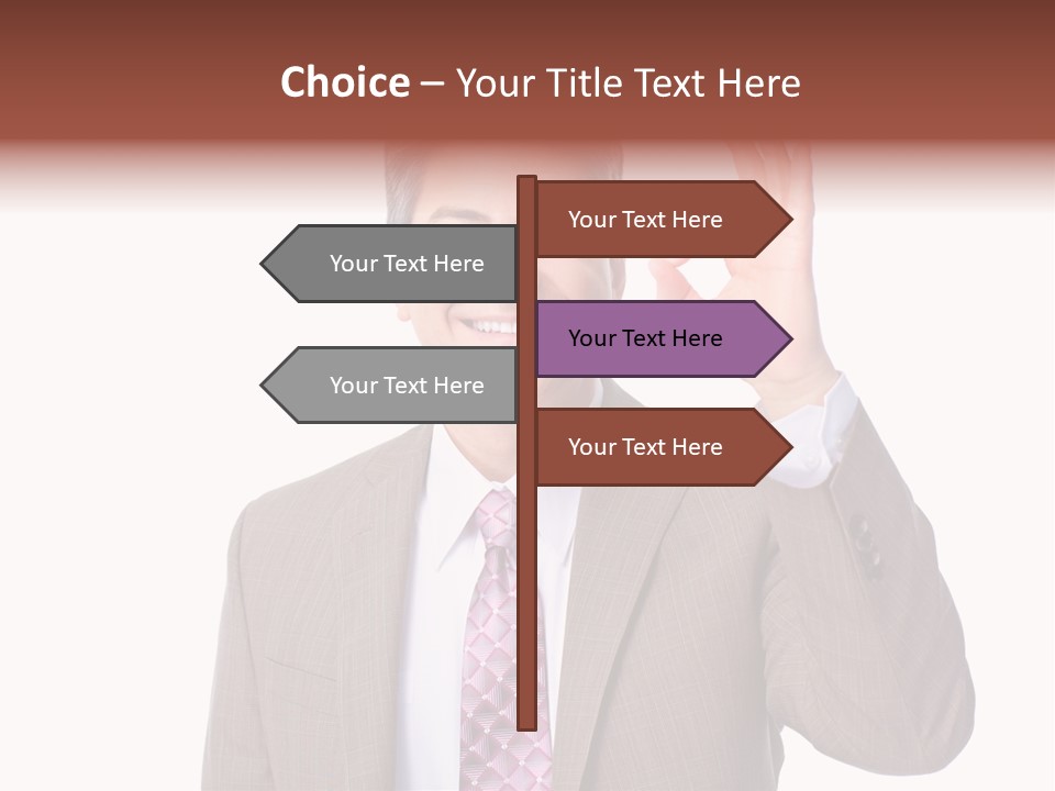 Suit Accountant Smiling PowerPoint Template