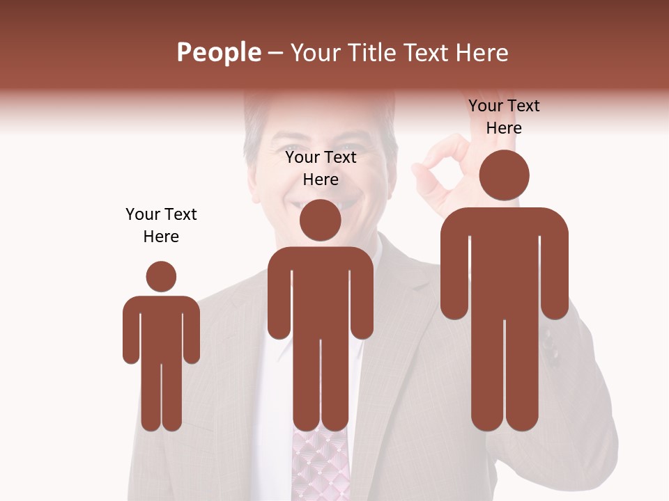 Suit Accountant Smiling PowerPoint Template