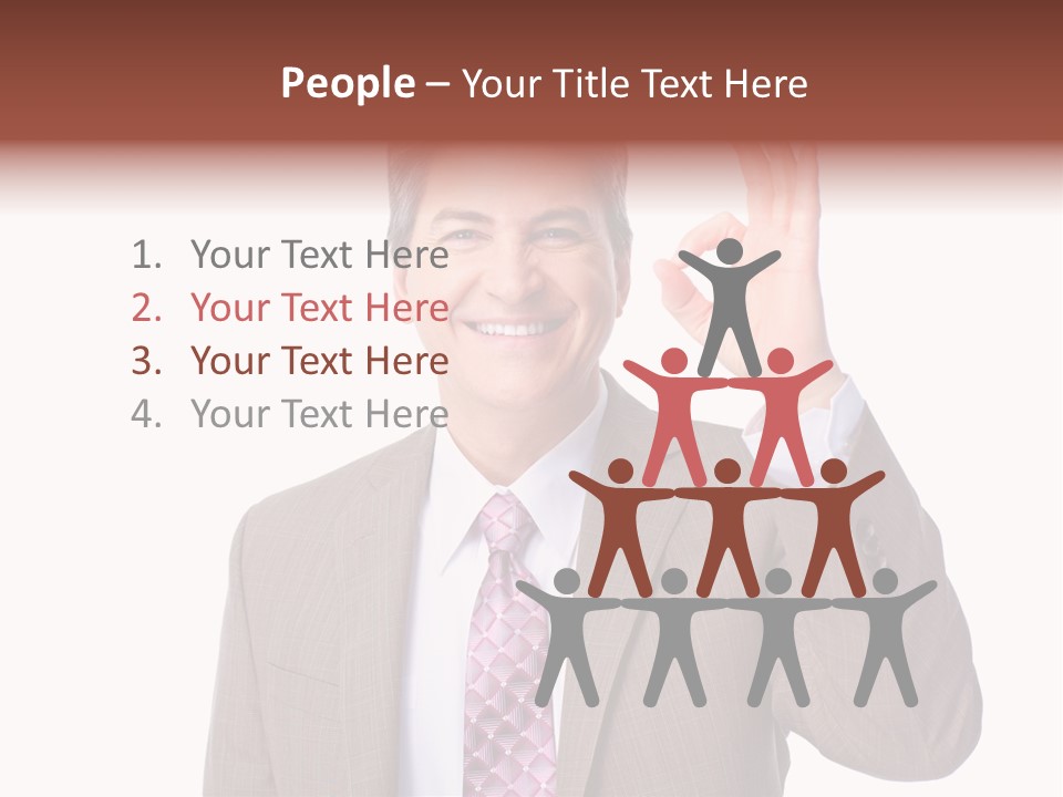 Suit Accountant Smiling PowerPoint Template