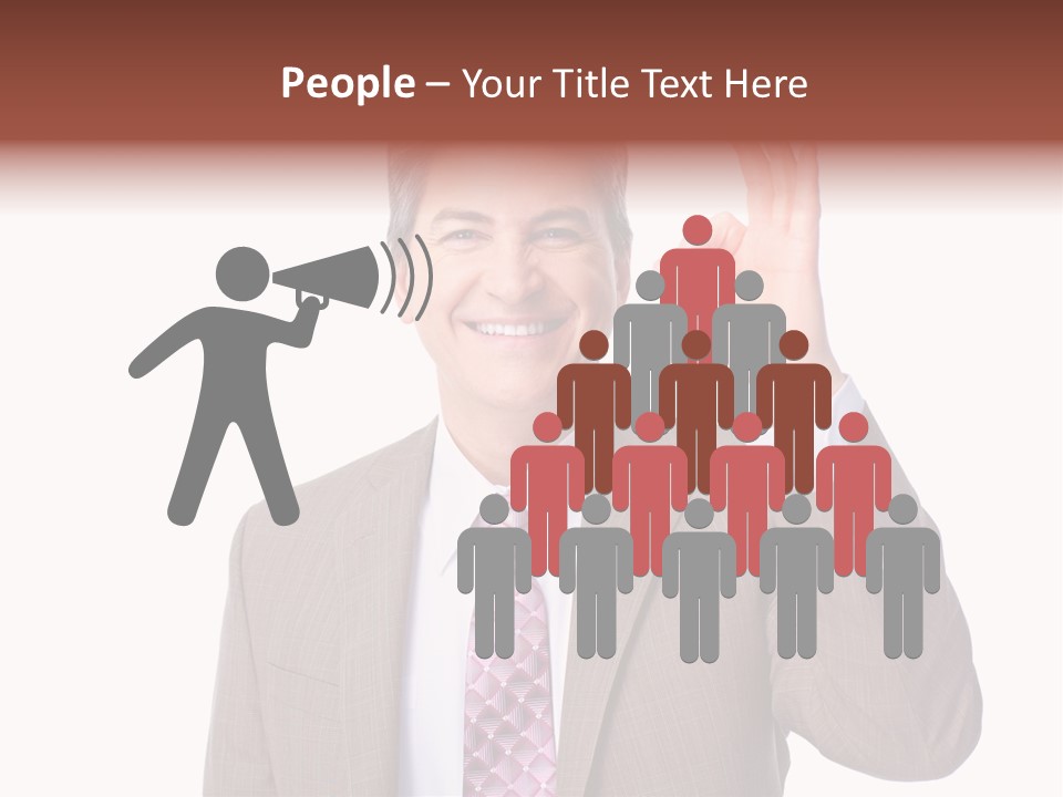 Suit Accountant Smiling PowerPoint Template