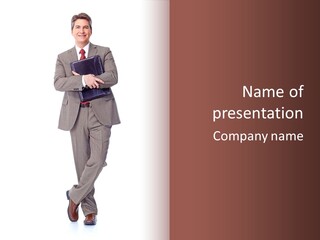 Suit Executive Tutor PowerPoint Template