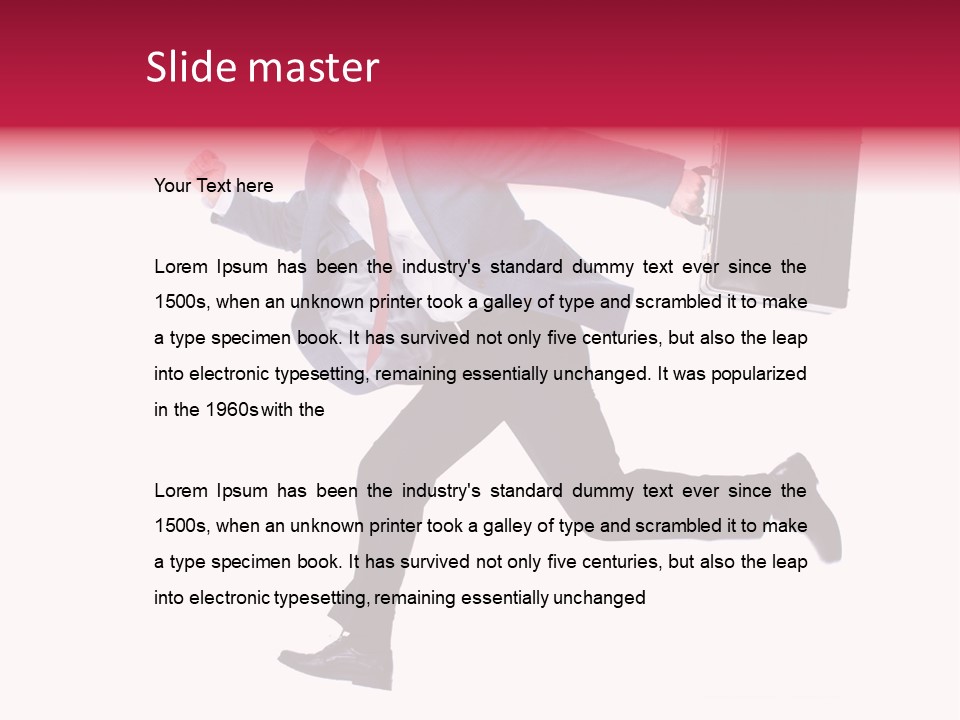 Human Running Boy PowerPoint Template