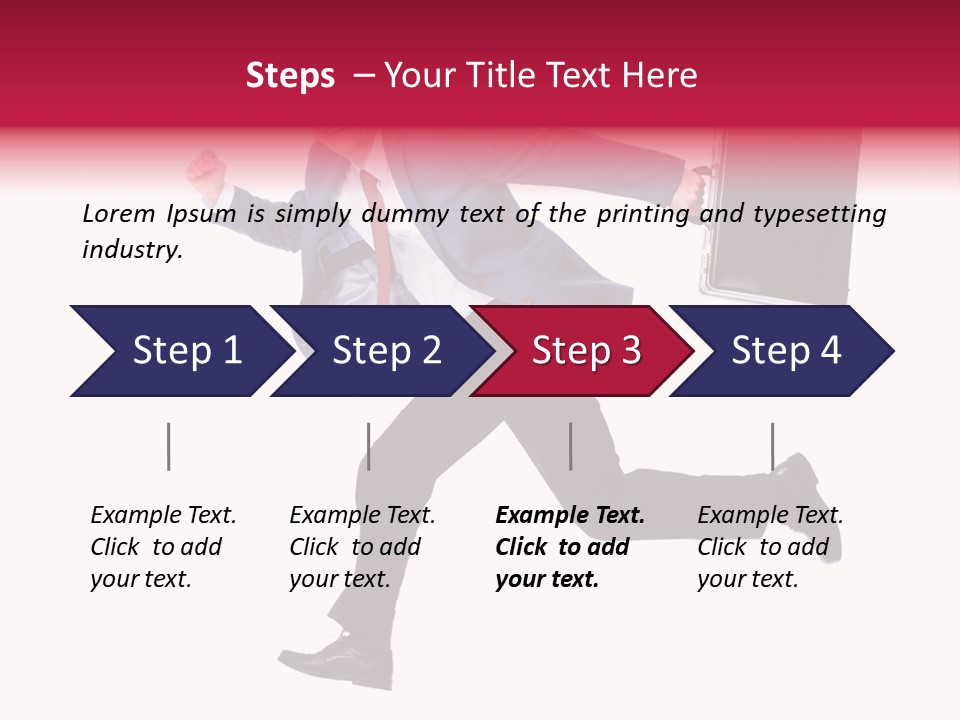 Human Running Boy PowerPoint Template
