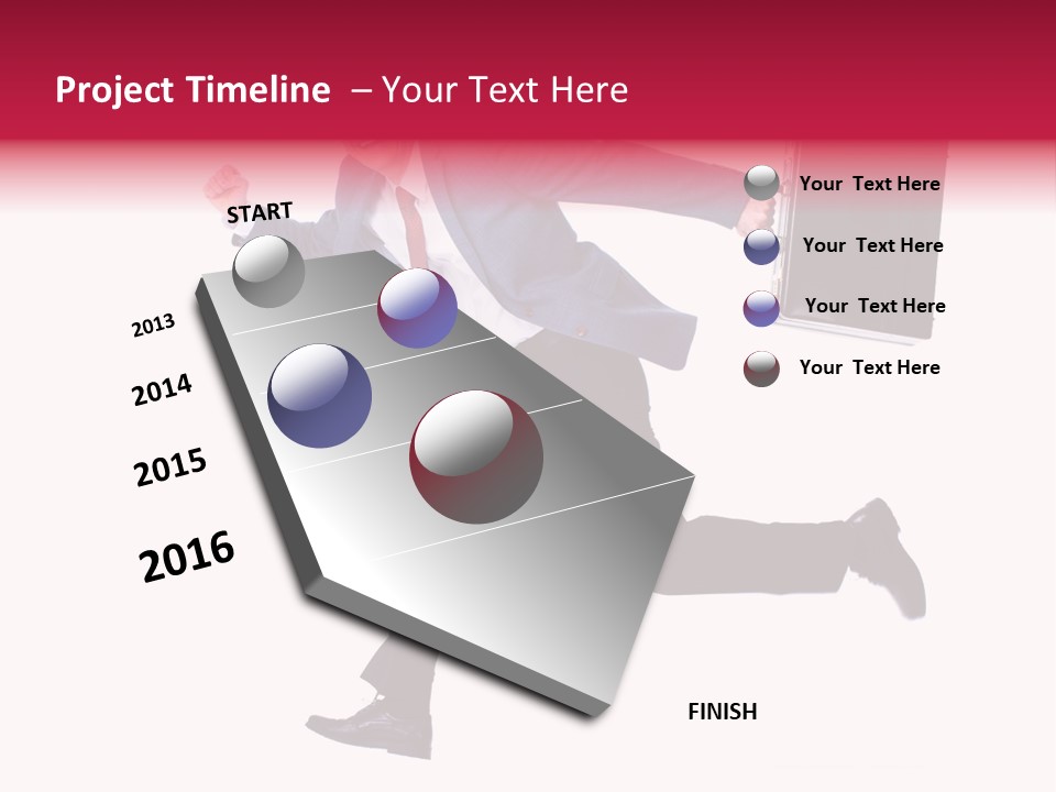 Human Running Boy PowerPoint Template