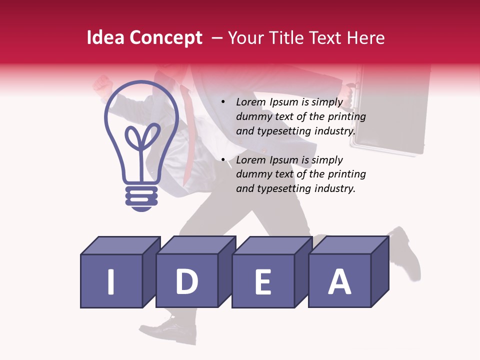 Human Running Boy PowerPoint Template