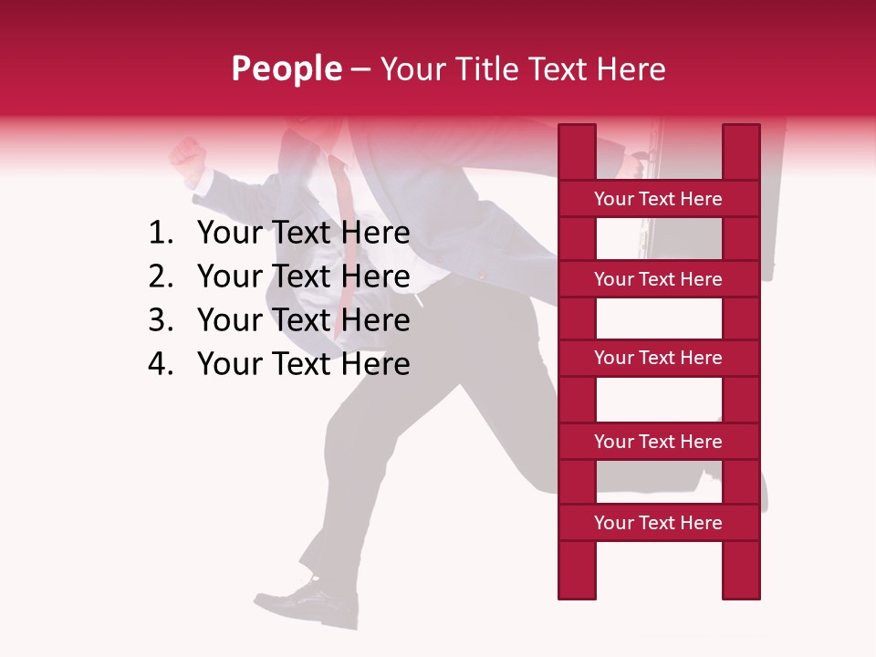 Human Running Boy PowerPoint Template