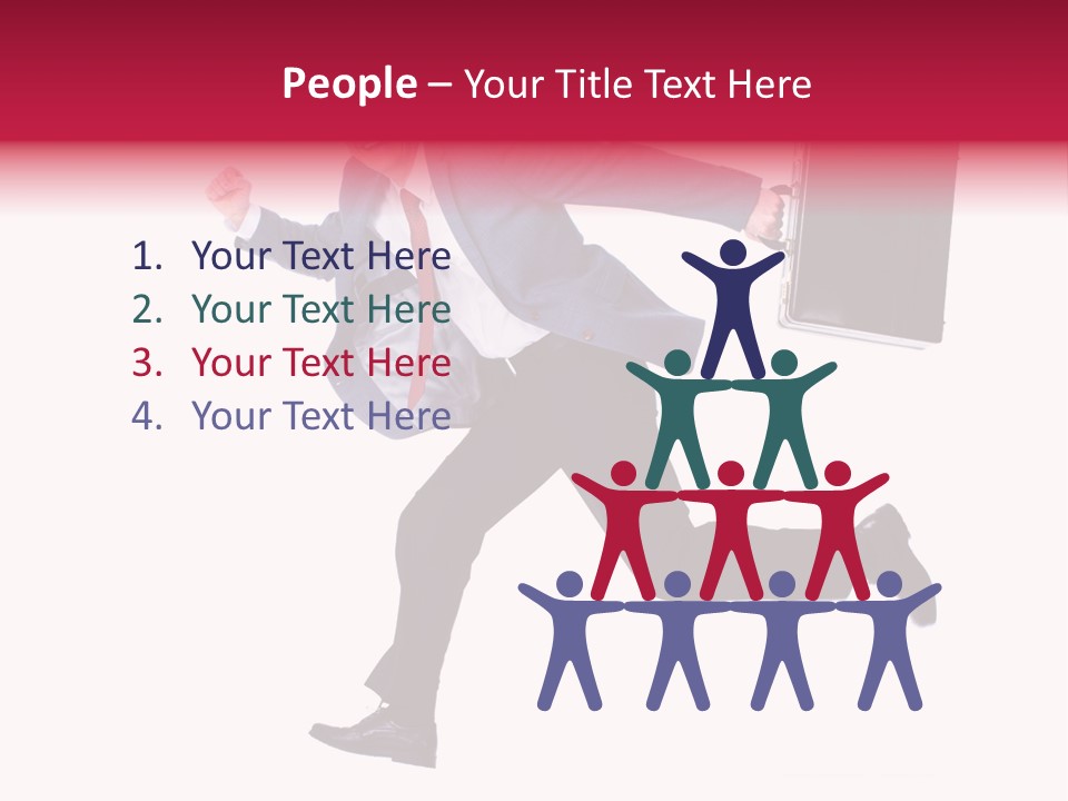 Human Running Boy PowerPoint Template