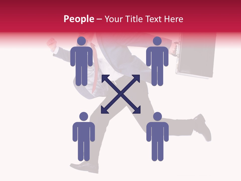 Human Running Boy PowerPoint Template