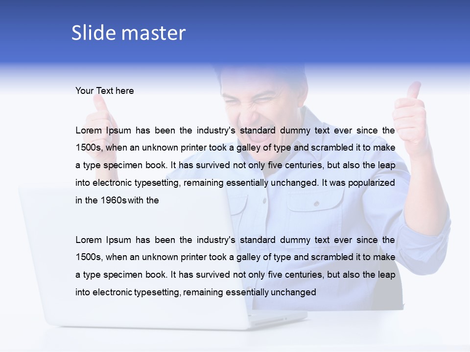 Internet Laptop Lifestyle PowerPoint Template
