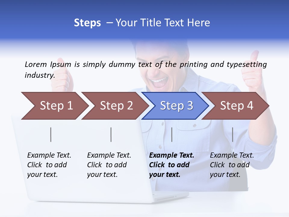 Internet Laptop Lifestyle PowerPoint Template