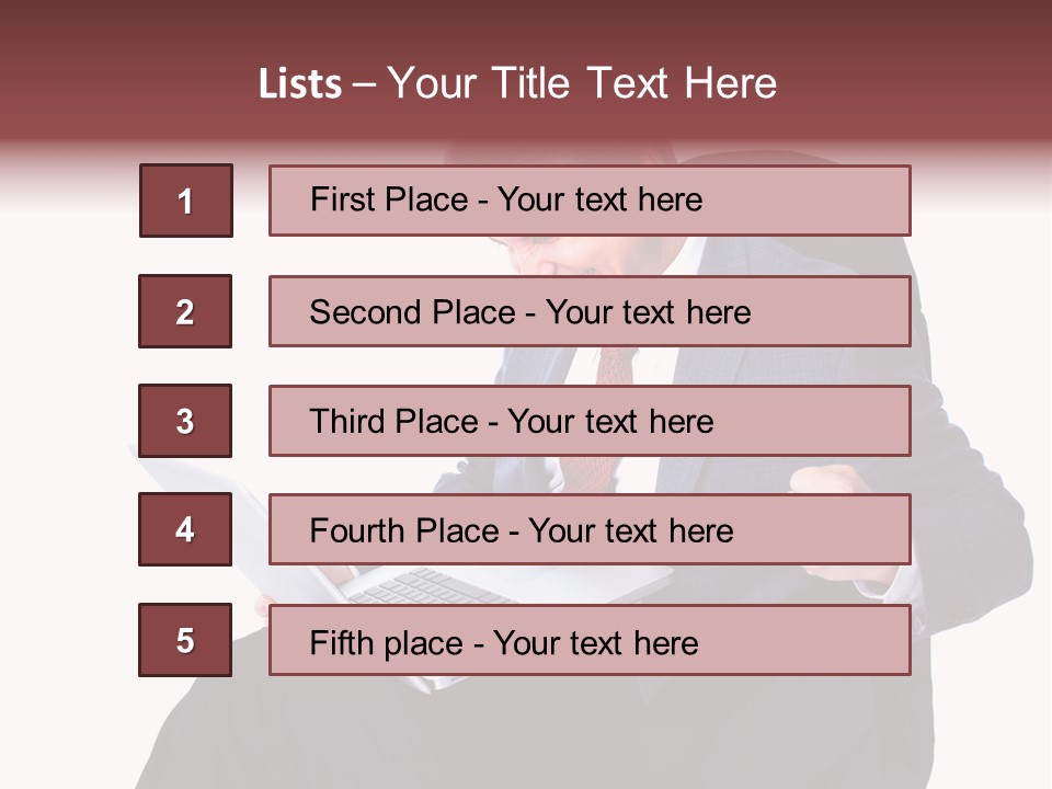 Success Armchair Tie PowerPoint Template