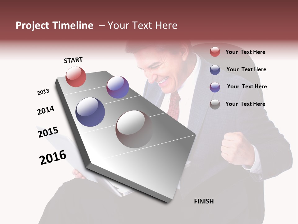 Success Armchair Tie PowerPoint Template