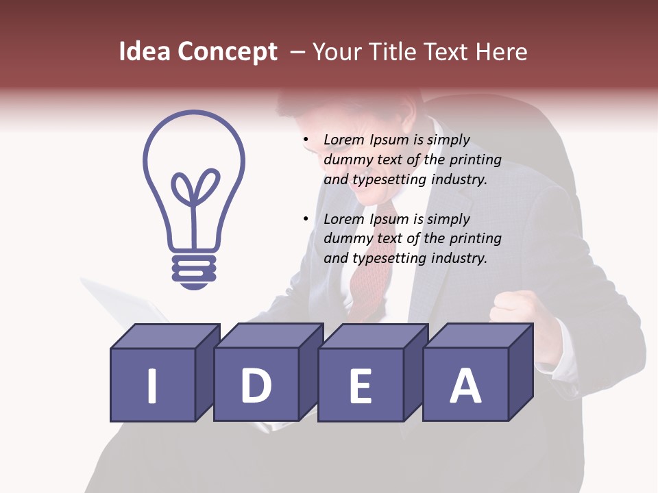 Success Armchair Tie PowerPoint Template