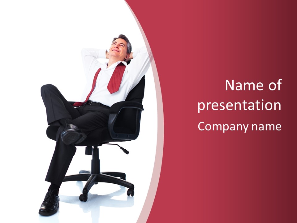 Successful Marketing Smiling PowerPoint Template