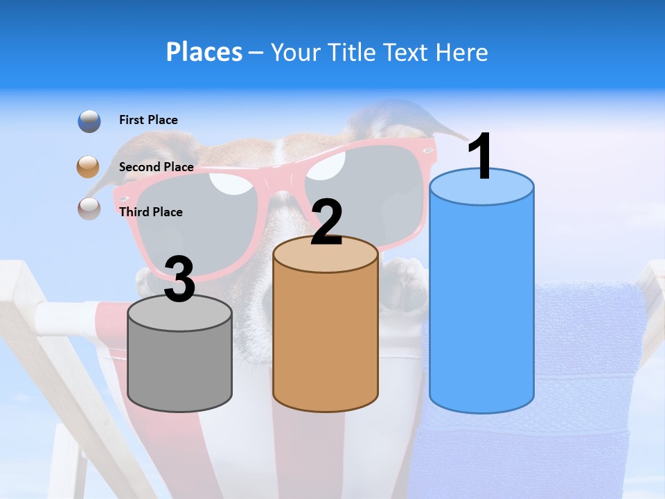 Colorful Puppy Lazy PowerPoint Template