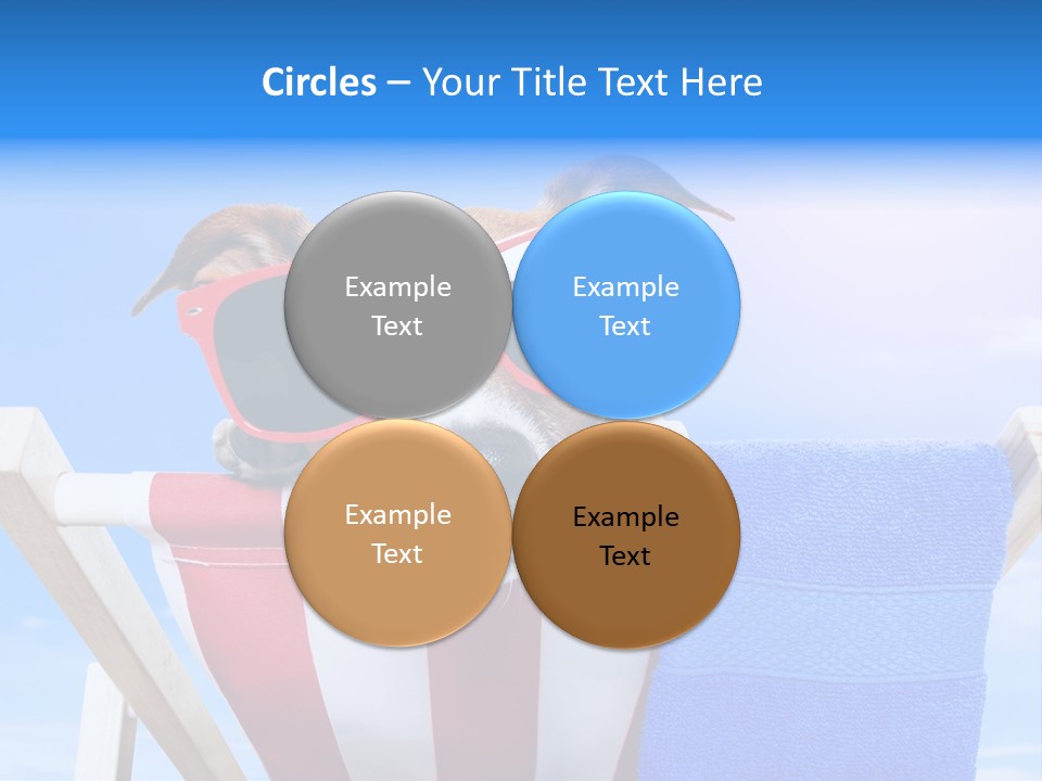 Colorful Puppy Lazy PowerPoint Template