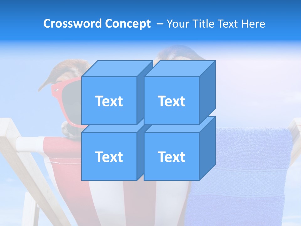 Colorful Puppy Lazy PowerPoint Template