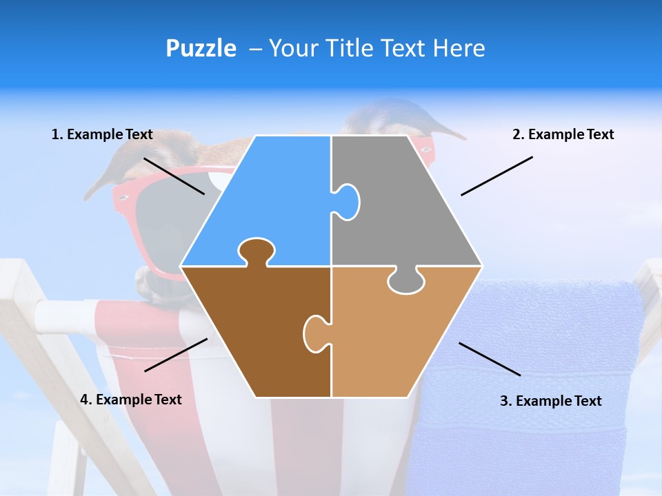 Colorful Puppy Lazy PowerPoint Template