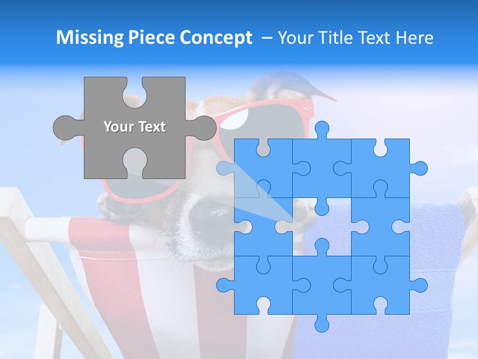 Colorful Puppy Lazy PowerPoint Template