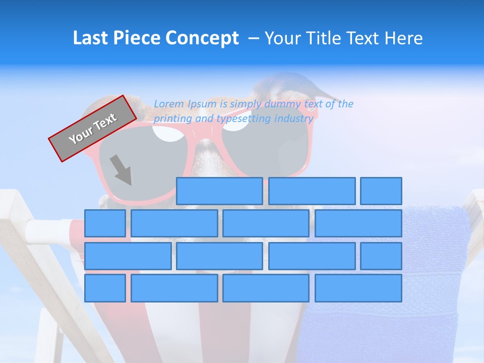 Colorful Puppy Lazy PowerPoint Template