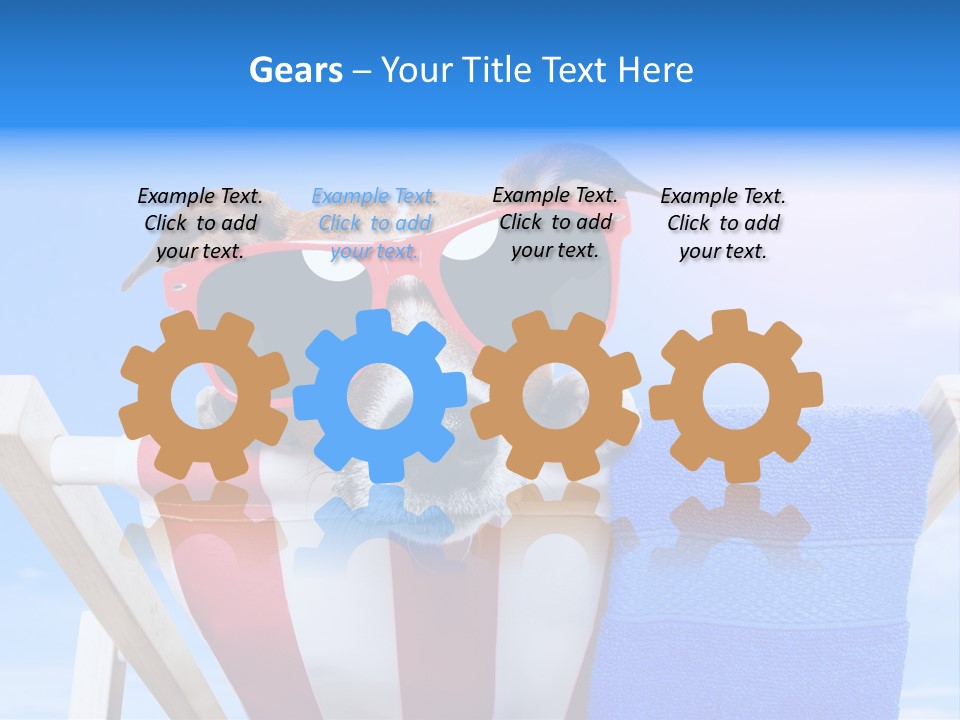 Colorful Puppy Lazy PowerPoint Template