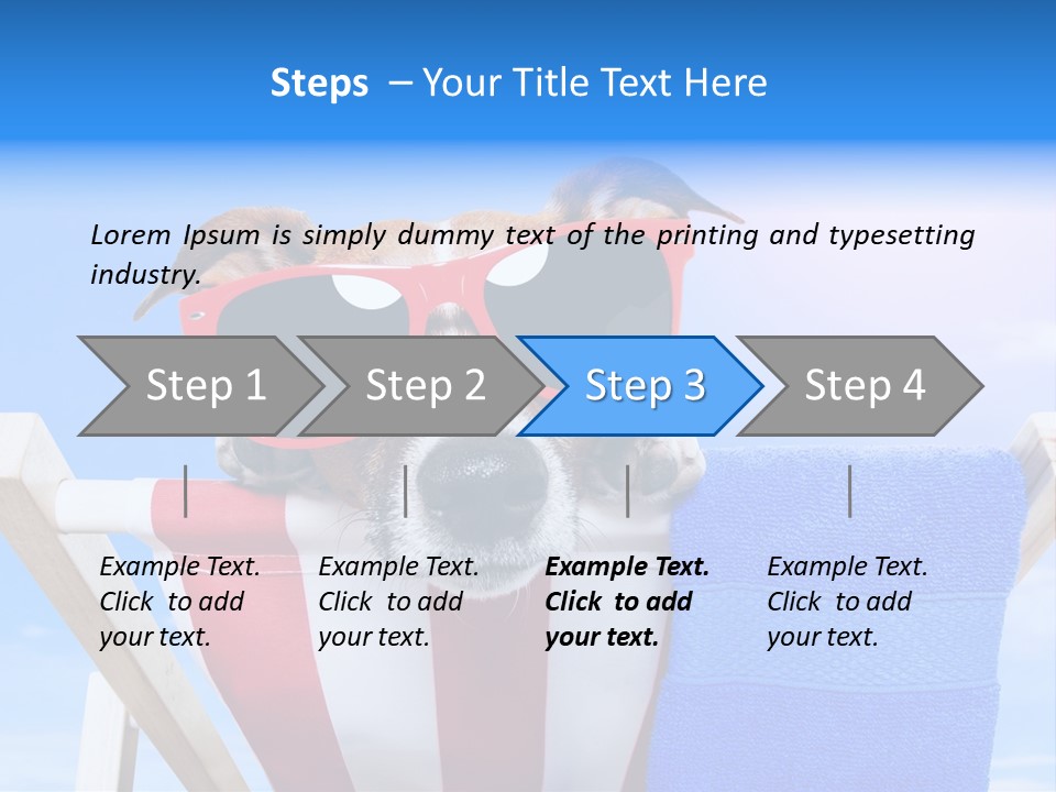 Colorful Puppy Lazy PowerPoint Template