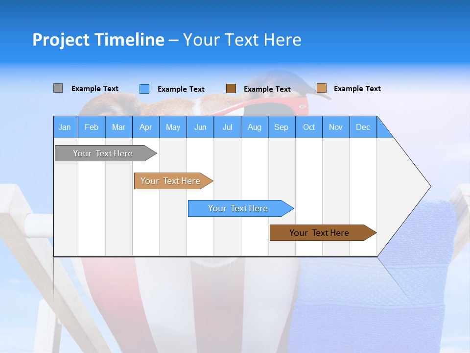 Colorful Puppy Lazy PowerPoint Template