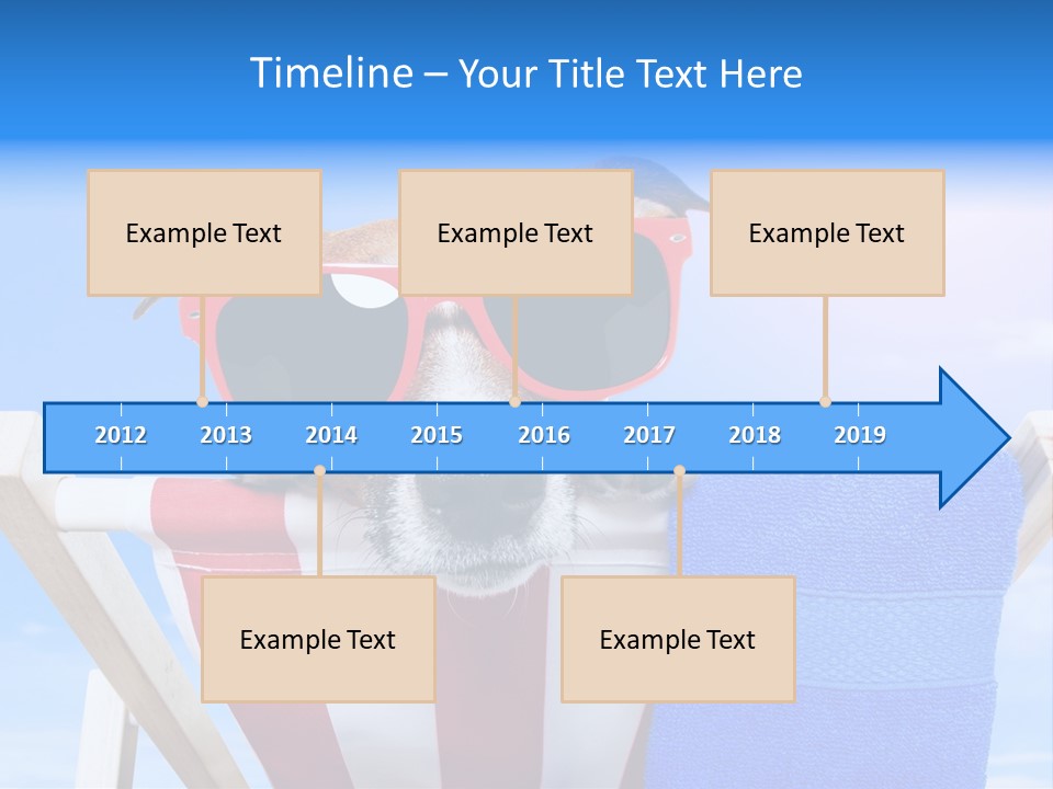 Colorful Puppy Lazy PowerPoint Template