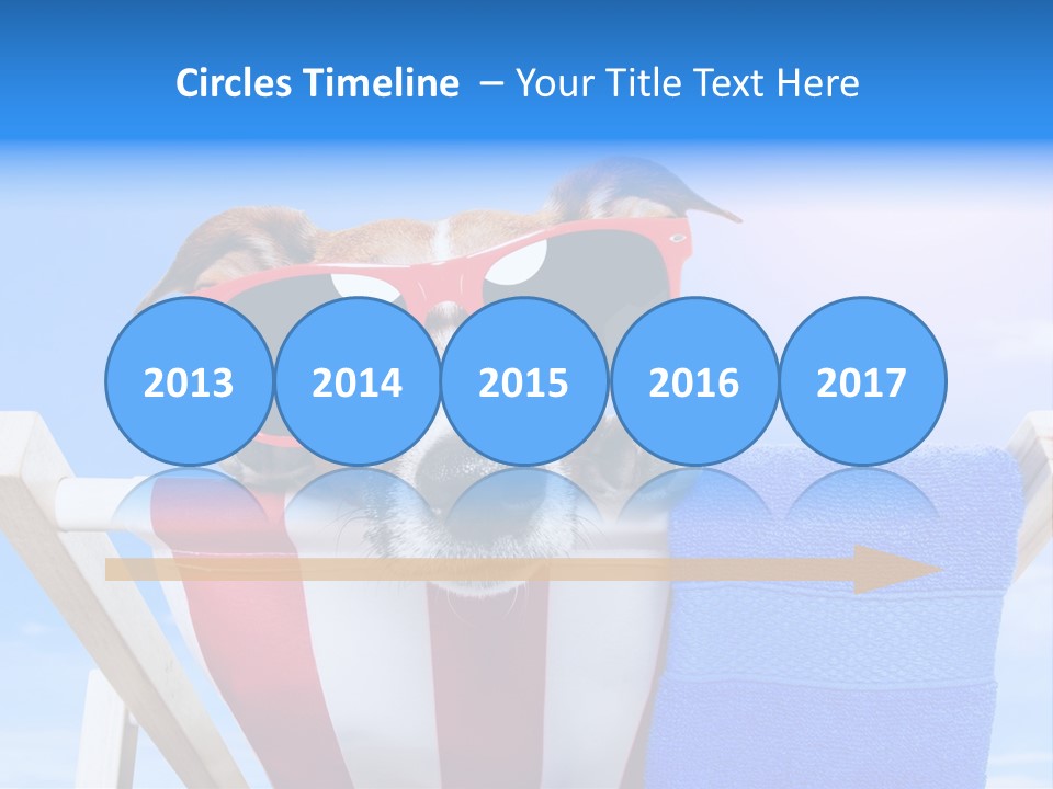 Colorful Puppy Lazy PowerPoint Template