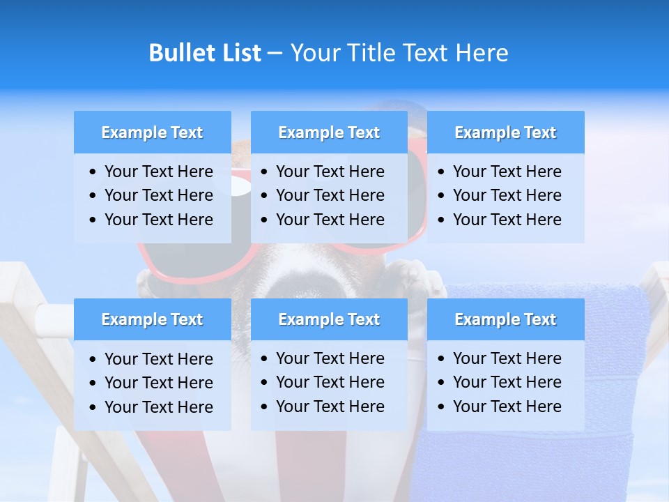 Colorful Puppy Lazy PowerPoint Template