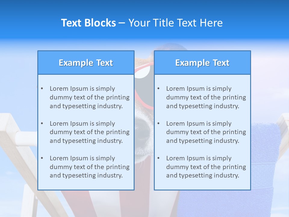 Colorful Puppy Lazy PowerPoint Template