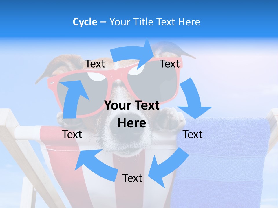 Colorful Puppy Lazy PowerPoint Template