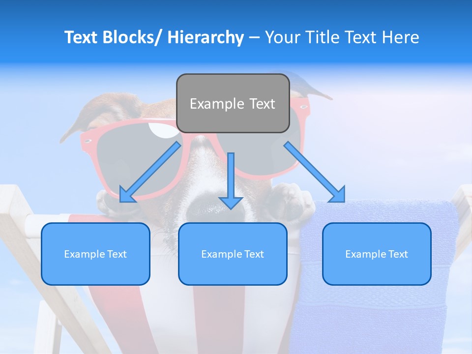 Colorful Puppy Lazy PowerPoint Template