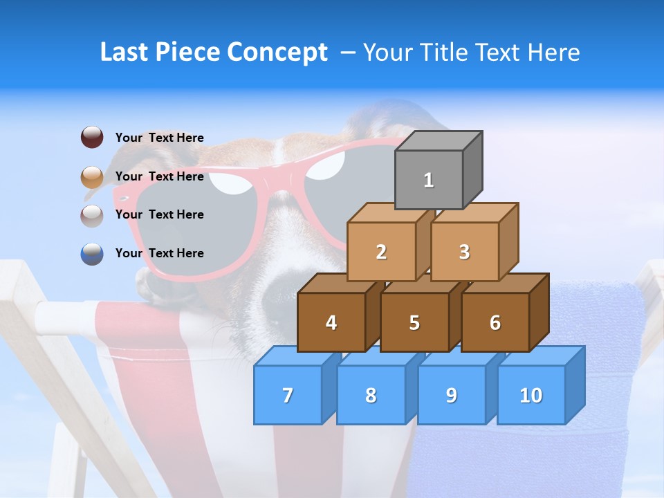 Colorful Puppy Lazy PowerPoint Template