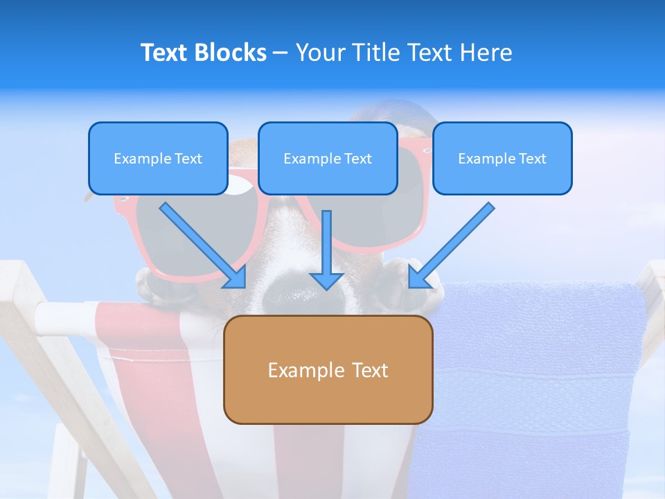 Colorful Puppy Lazy PowerPoint Template