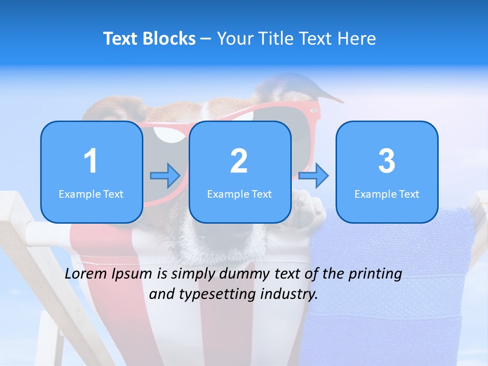 Colorful Puppy Lazy PowerPoint Template