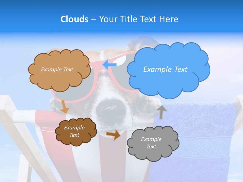 Colorful Puppy Lazy PowerPoint Template