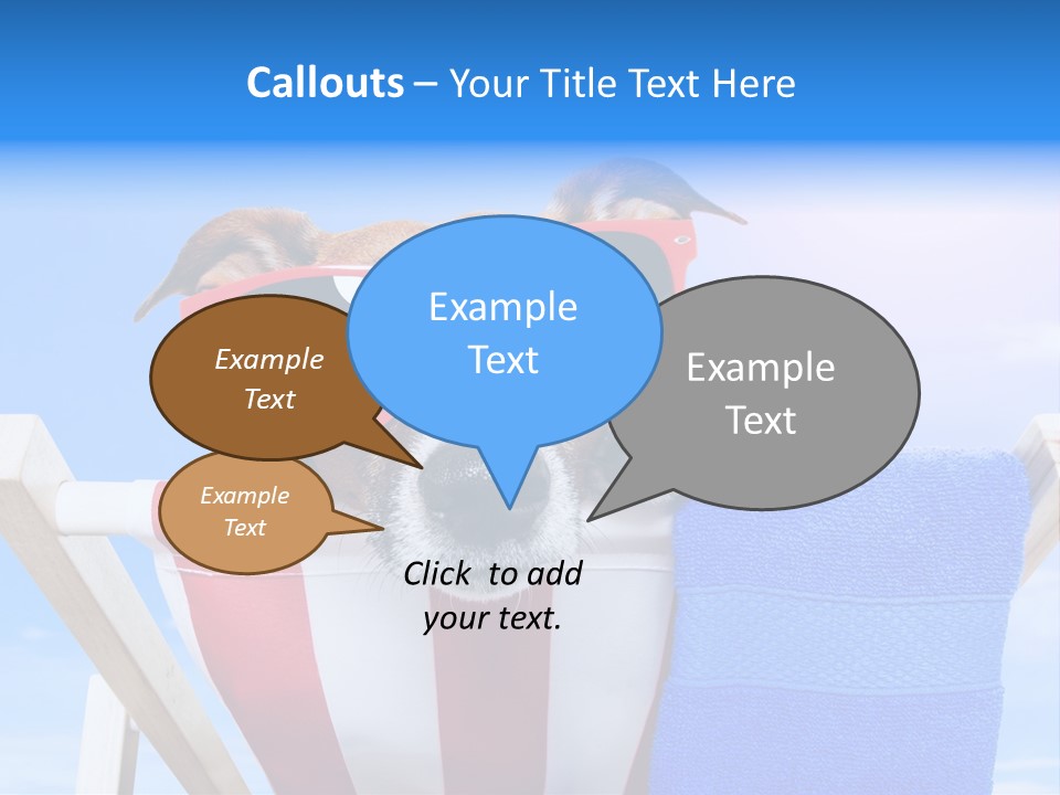 Colorful Puppy Lazy PowerPoint Template