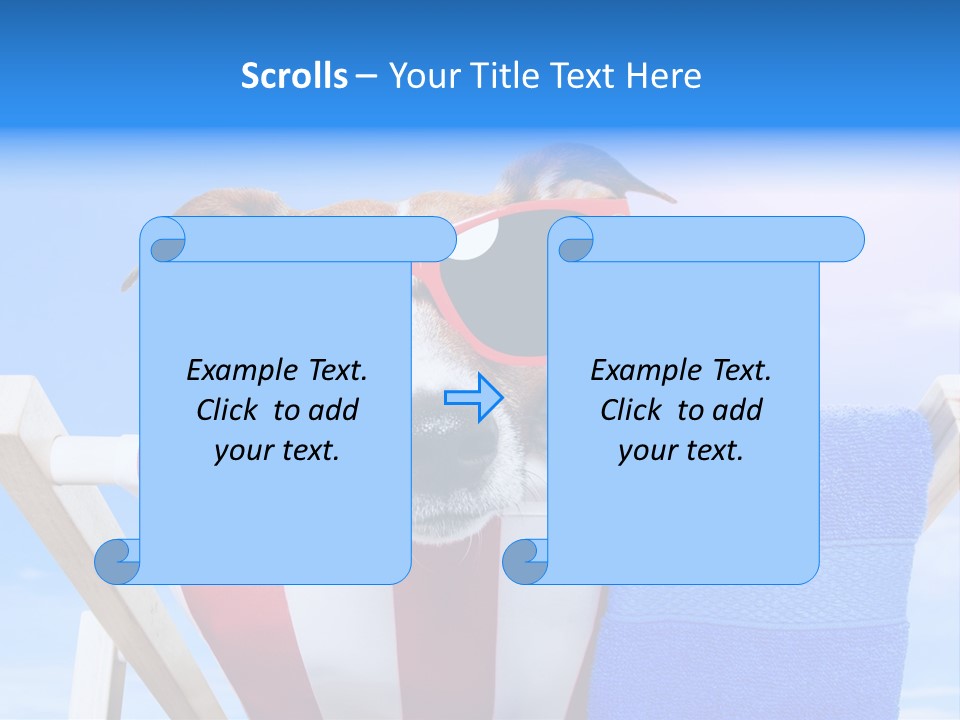 Colorful Puppy Lazy PowerPoint Template