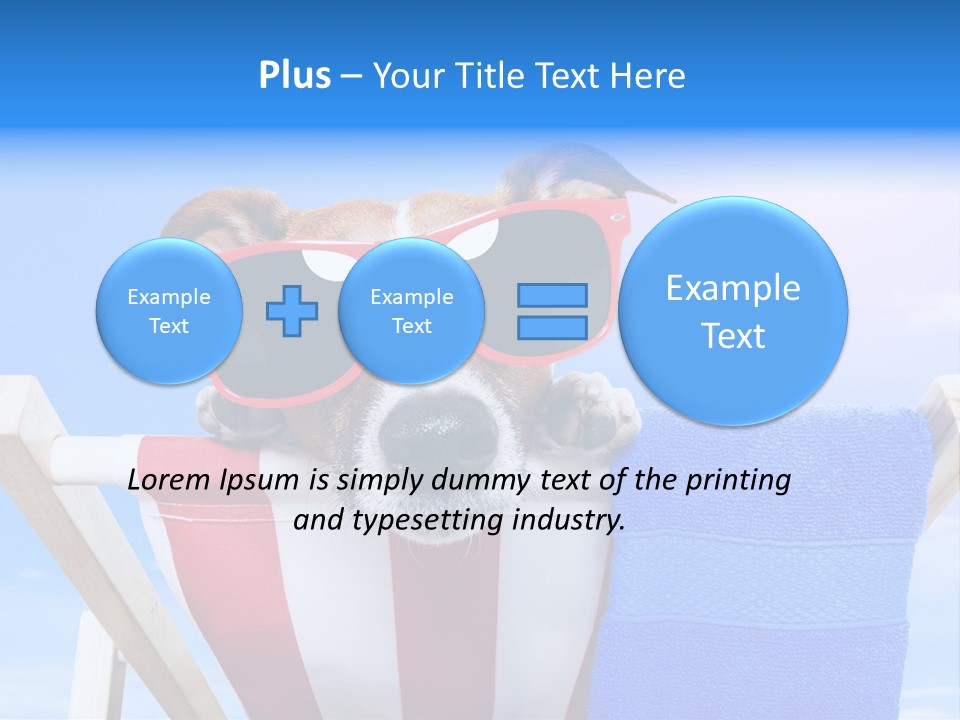 Colorful Puppy Lazy PowerPoint Template