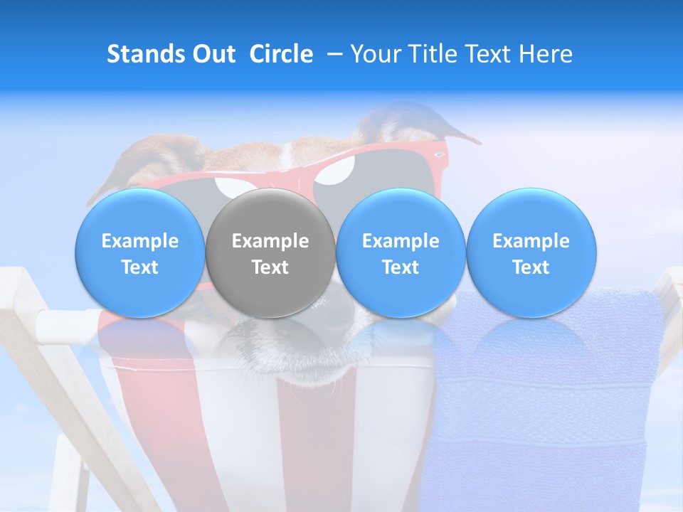 Colorful Puppy Lazy PowerPoint Template