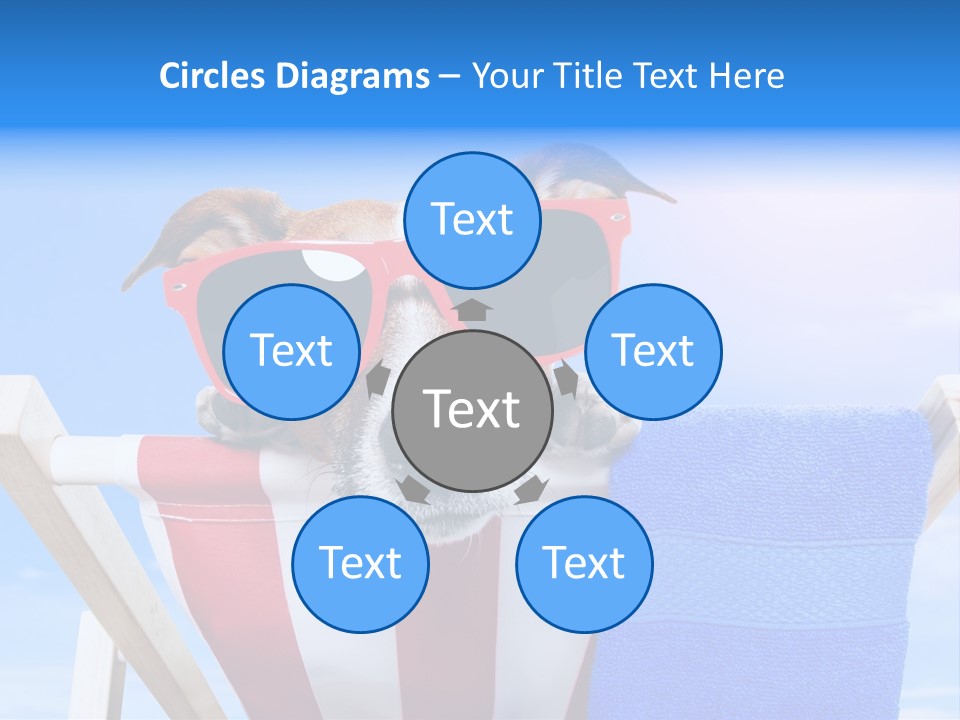 Colorful Puppy Lazy PowerPoint Template