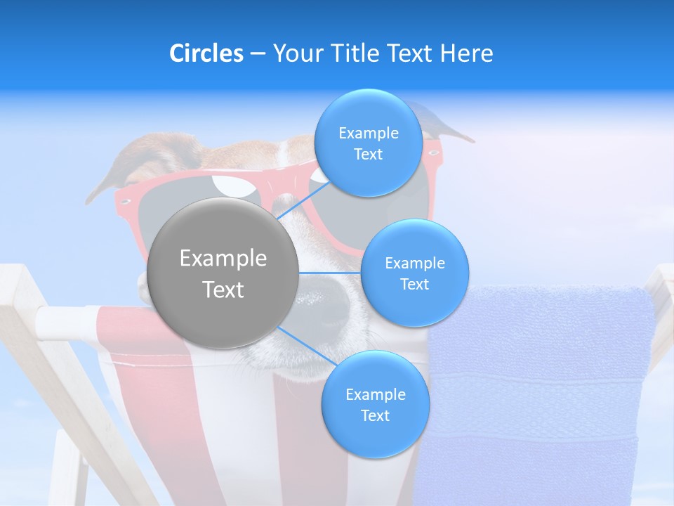 Colorful Puppy Lazy PowerPoint Template