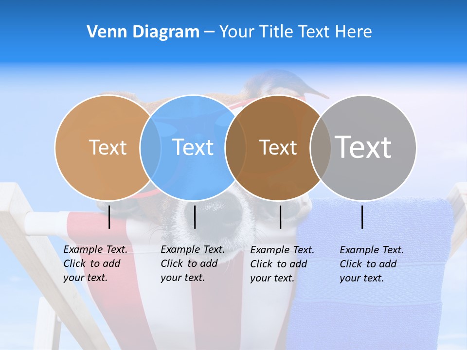 Colorful Puppy Lazy PowerPoint Template