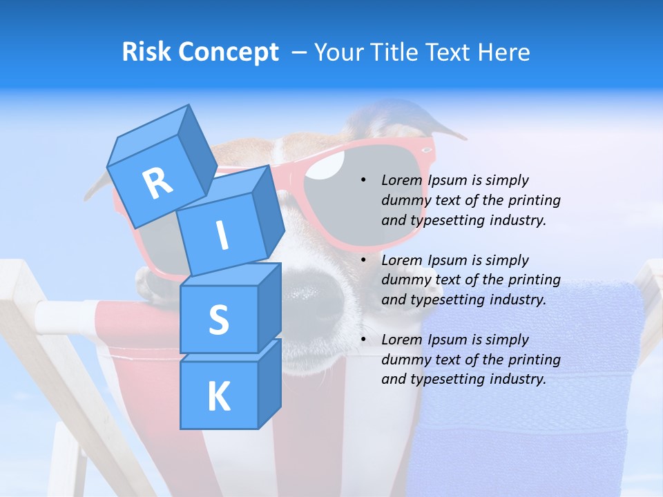 Colorful Puppy Lazy PowerPoint Template