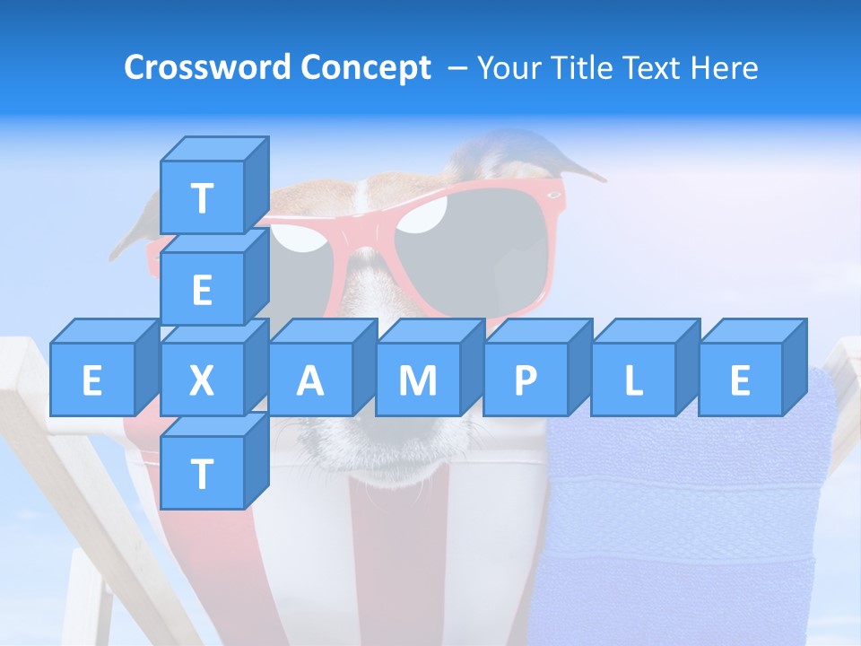 Colorful Puppy Lazy PowerPoint Template